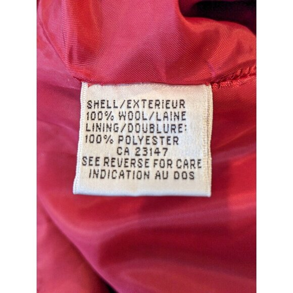 Vintage Talbots Wool Shift Dress Womens Size 12 Red Zipper Pockets Lined Modest - Picture 8 of 8